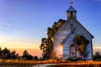 Country Church at Sunrise